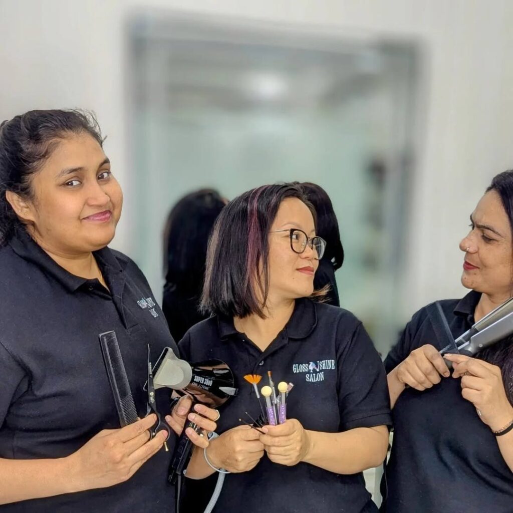 Hair spa and deep conditioning treatment at ladies salon